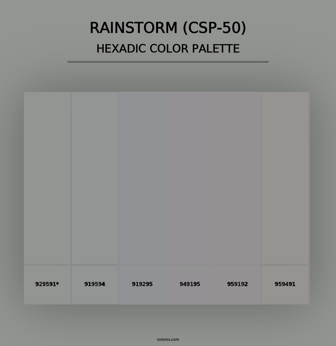 Rainstorm (CSP-50) - Hexadic Color Palette