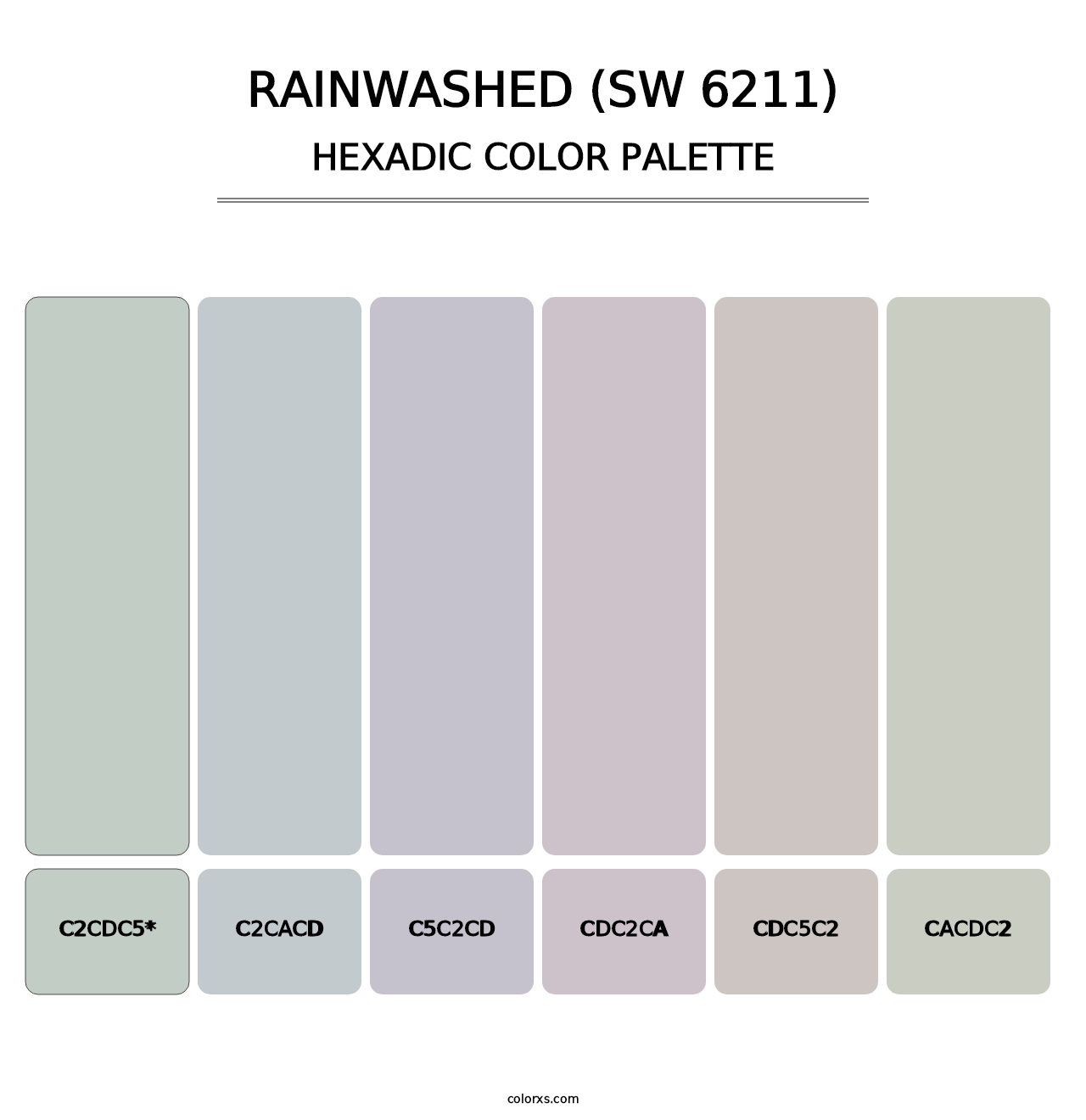 Rainwashed (SW 6211) - Hexadic Color Palette