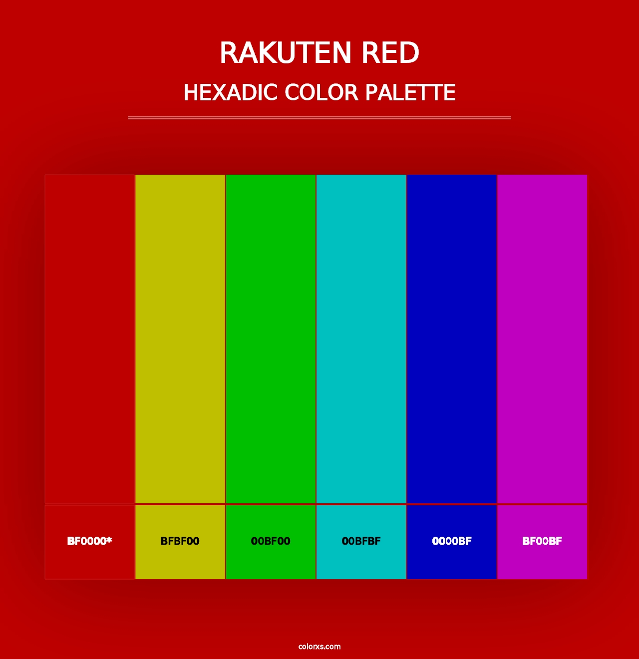 Rakuten Red - Hexadic Color Palette