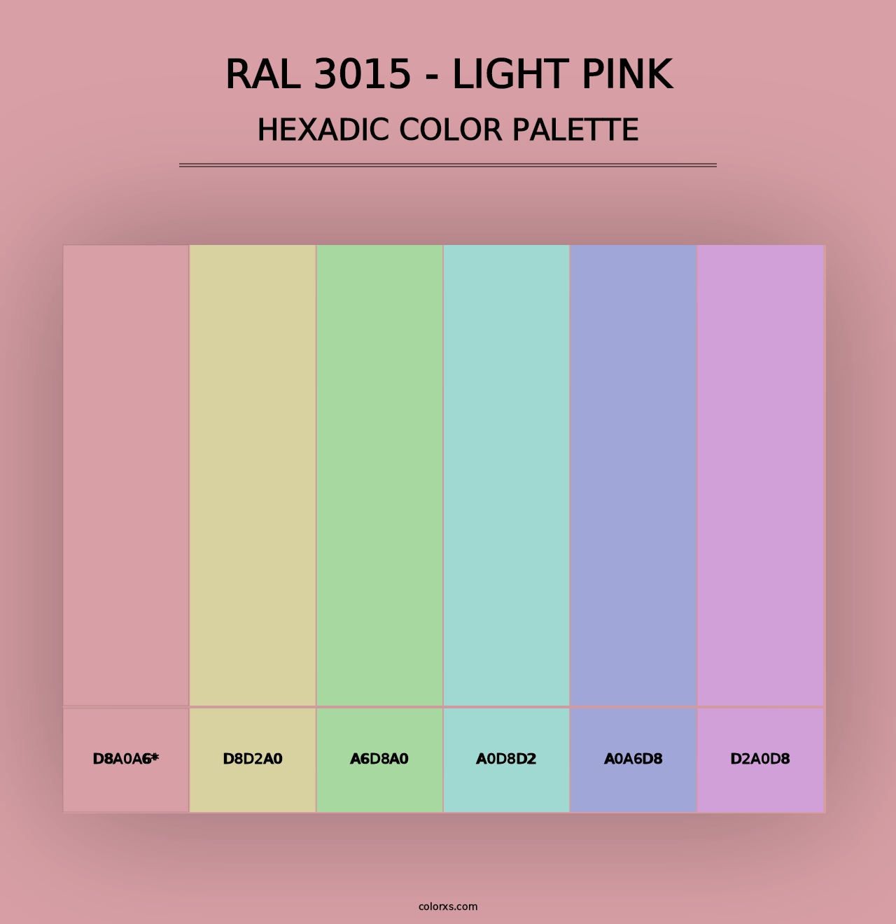 RAL 3015 - Light Pink - Hexadic Color Palette