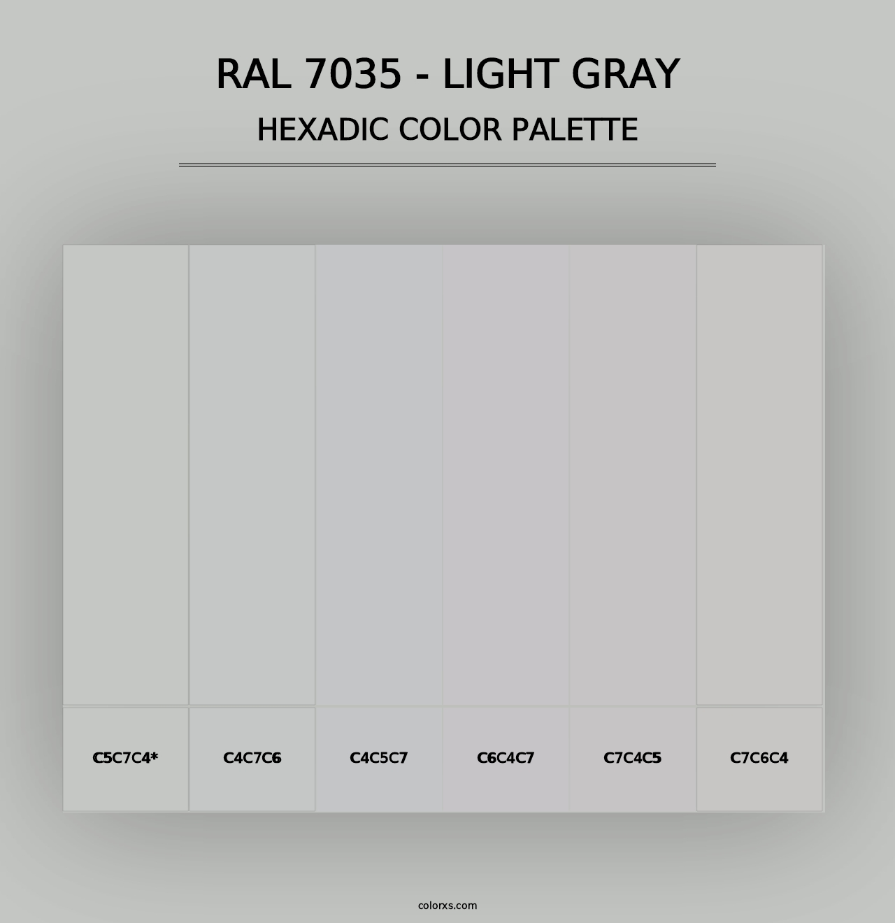 RAL 7035 - Light Gray - Hexadic Color Palette