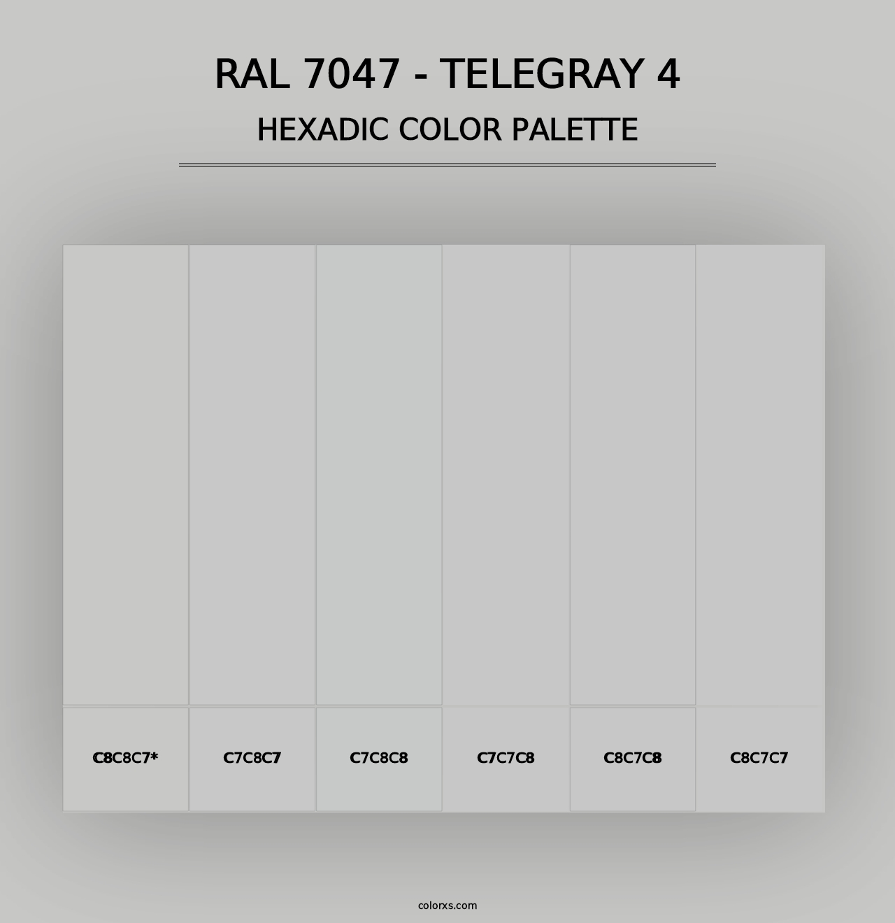 RAL 7047 - Telegray 4 - Hexadic Color Palette