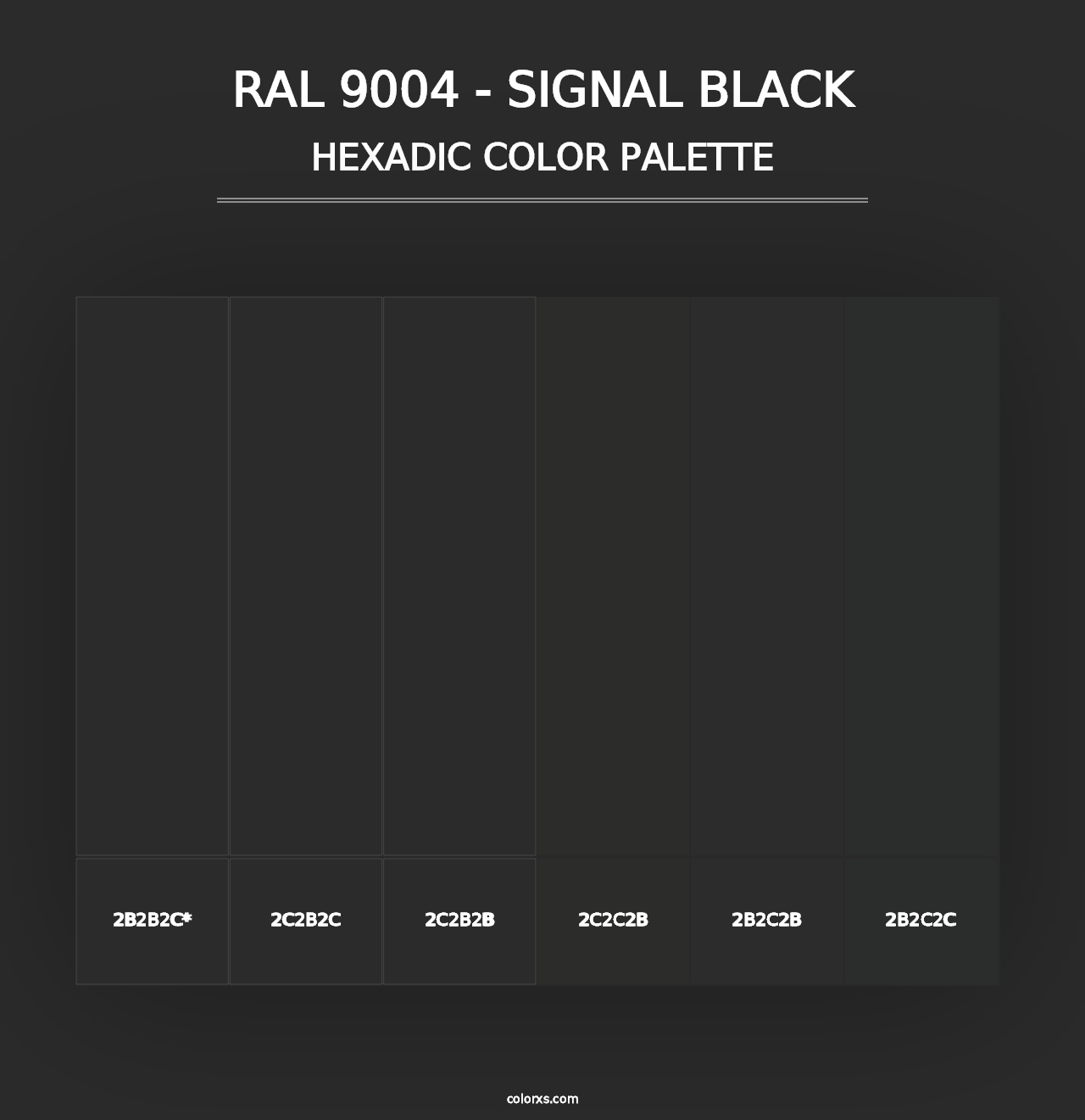 RAL 9004 - Signal Black - Hexadic Color Palette