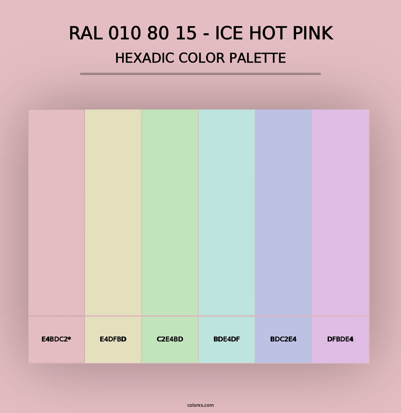 RAL 010 80 15 - Ice Hot Pink - Hexadic Color Palette