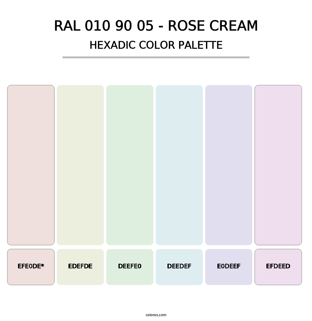 RAL 010 90 05 - Rose Cream - Hexadic Color Palette