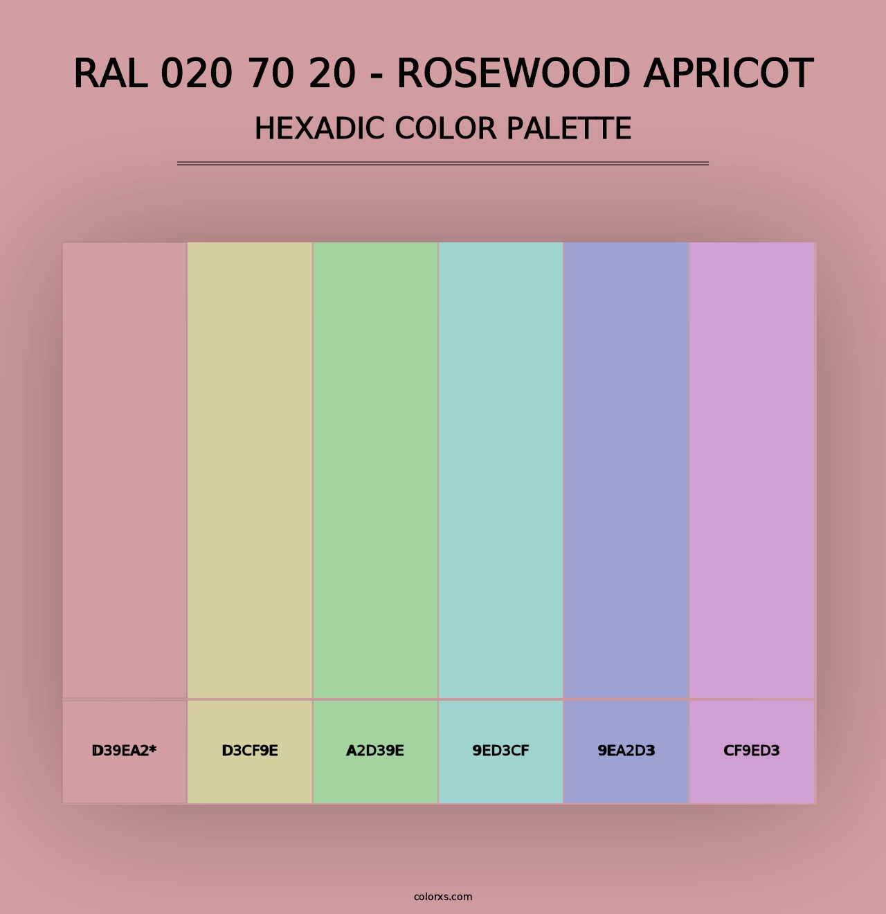 RAL 020 70 20 - Rosewood Apricot - Hexadic Color Palette