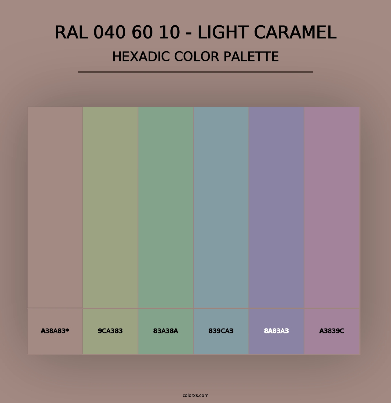 RAL 040 60 10 - Light Caramel - Hexadic Color Palette