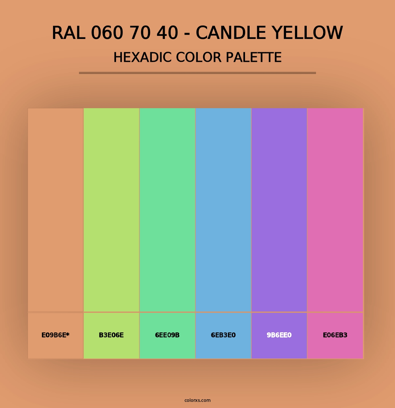 RAL 060 70 40 - Candle Yellow - Hexadic Color Palette