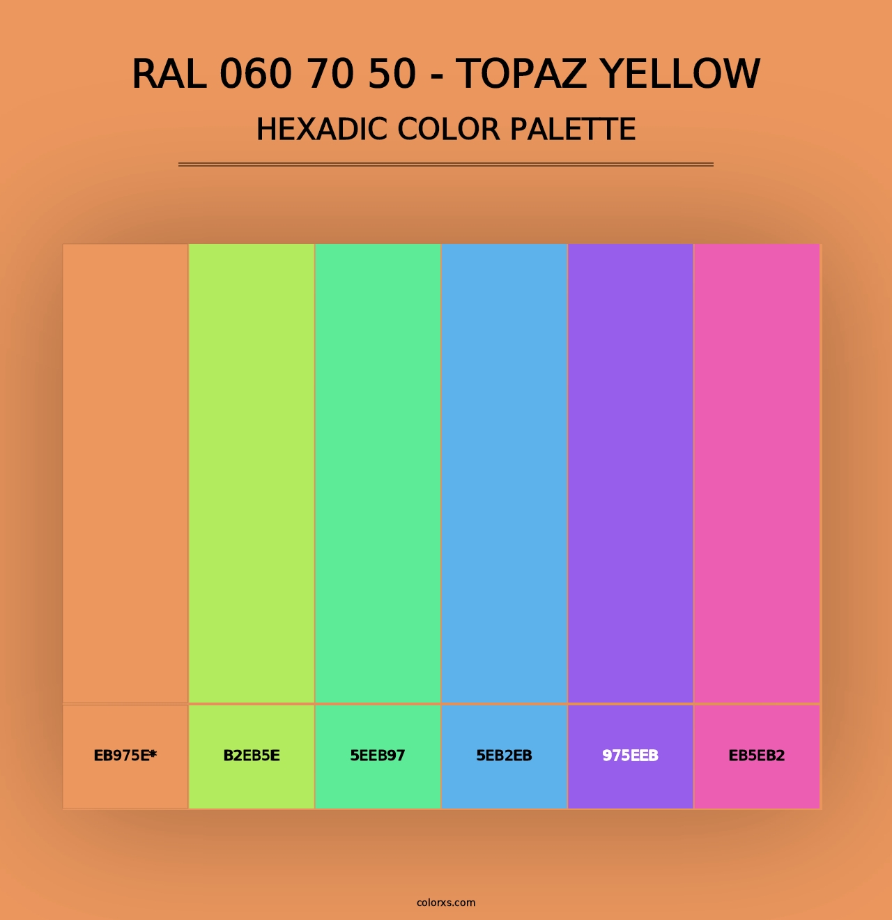 RAL 060 70 50 - Topaz Yellow - Hexadic Color Palette