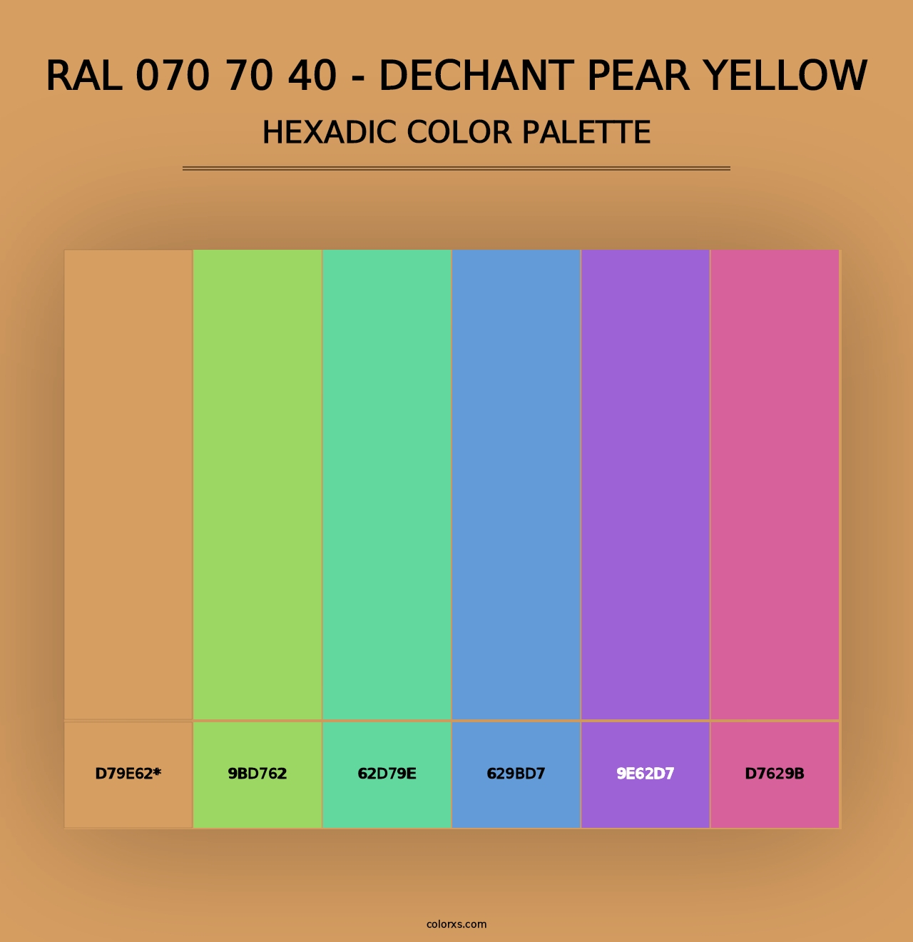 RAL 070 70 40 - Dechant Pear Yellow - Hexadic Color Palette