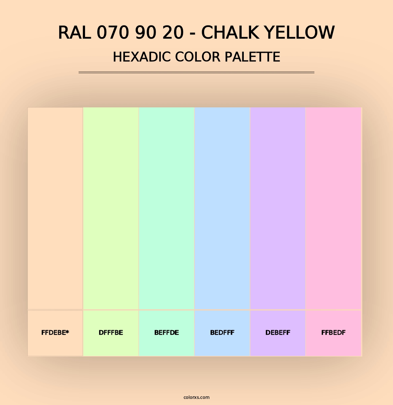 RAL 070 90 20 - Chalk Yellow - Hexadic Color Palette