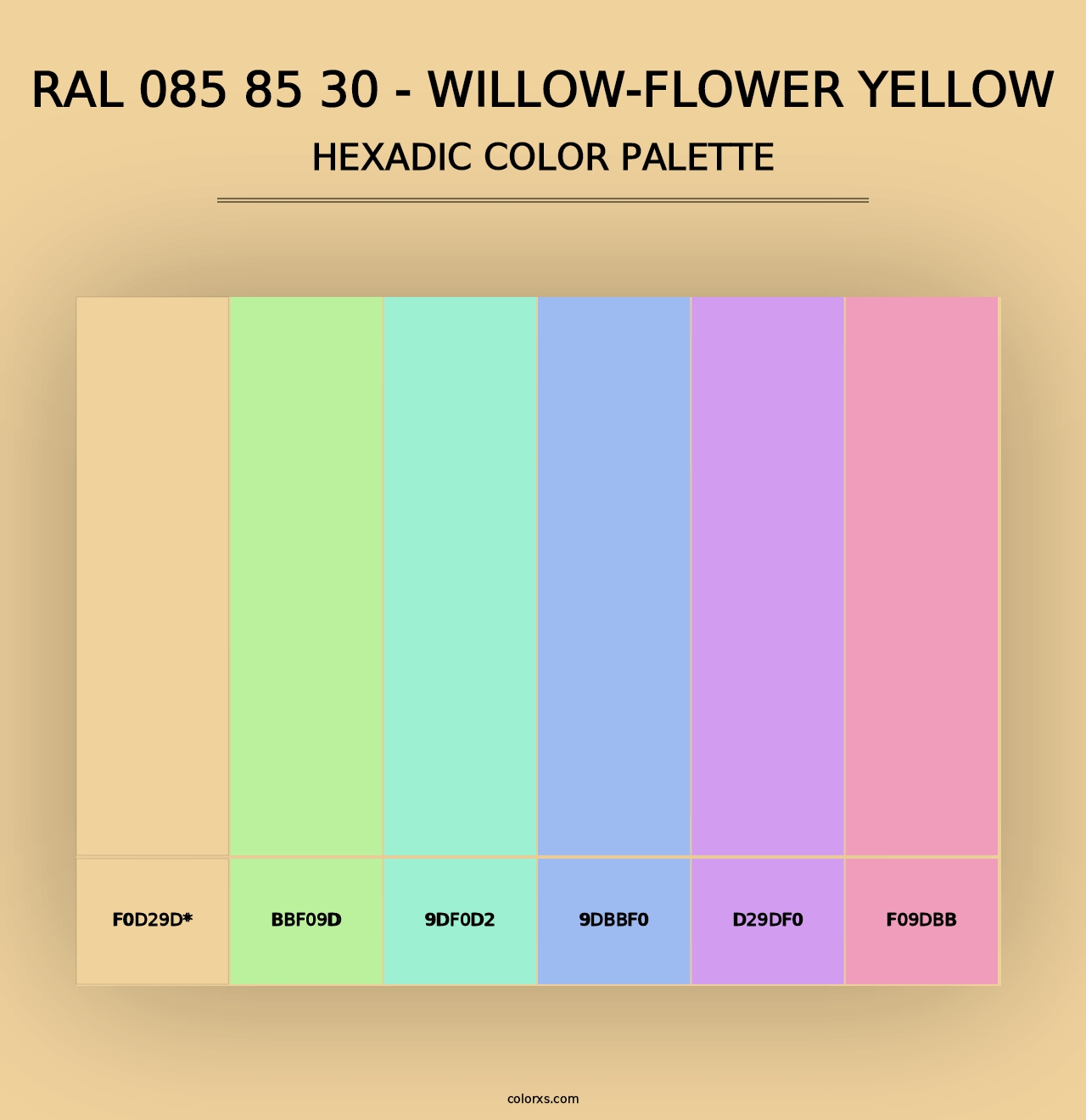 RAL 085 85 30 - Willow-Flower Yellow - Hexadic Color Palette