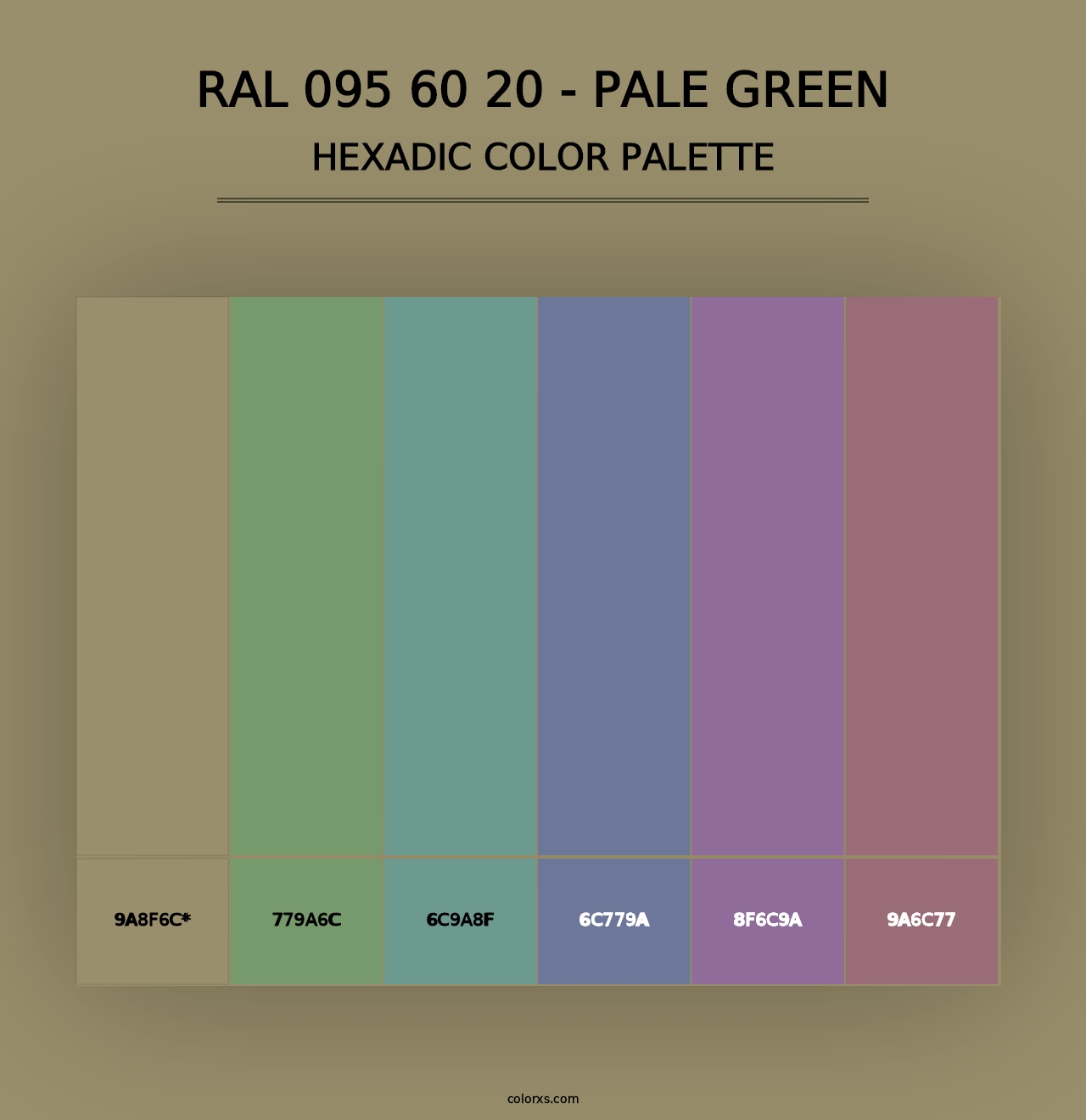 RAL 095 60 20 - Pale Green - Hexadic Color Palette