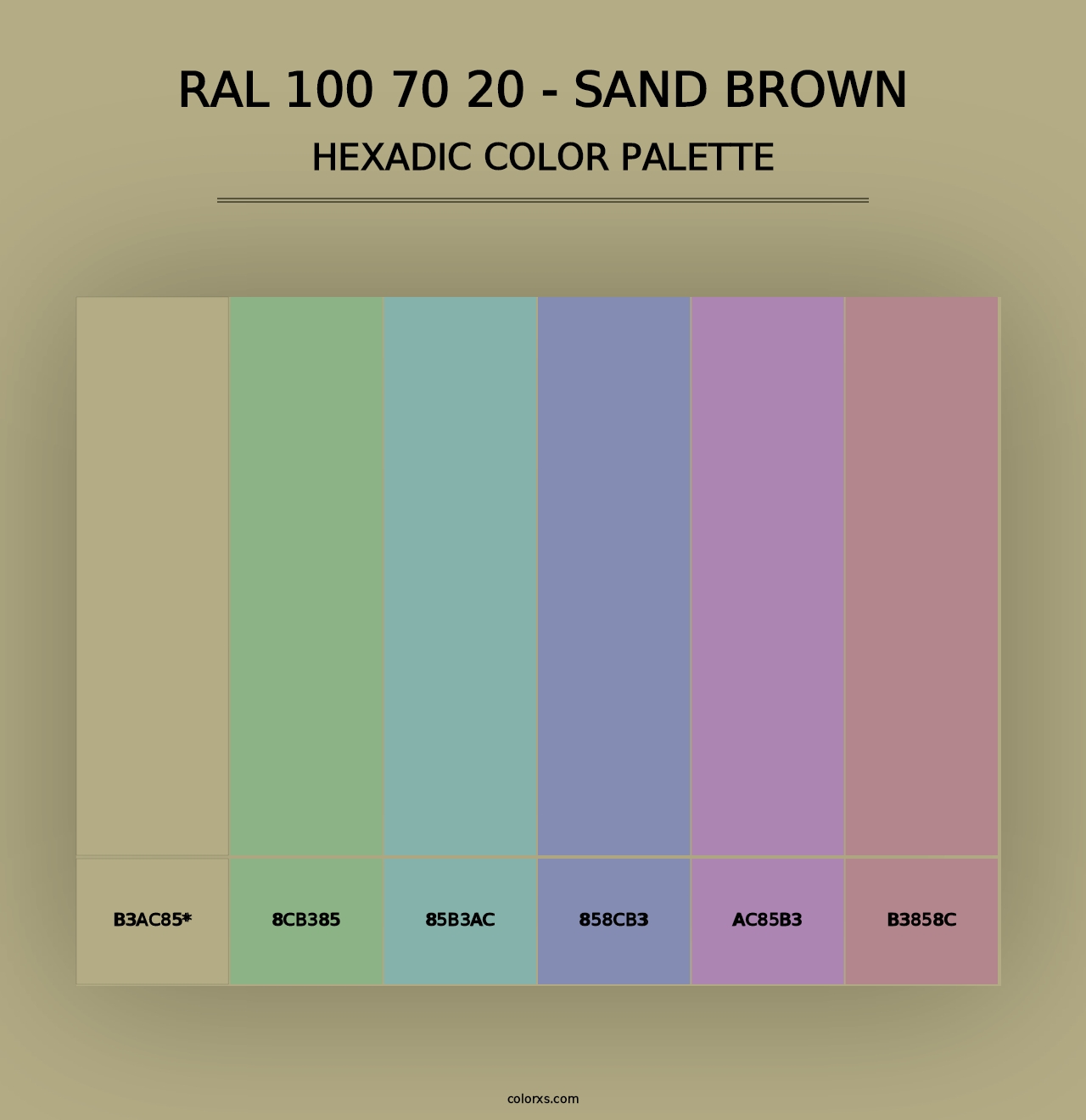 RAL 100 70 20 - Sand Brown - Hexadic Color Palette