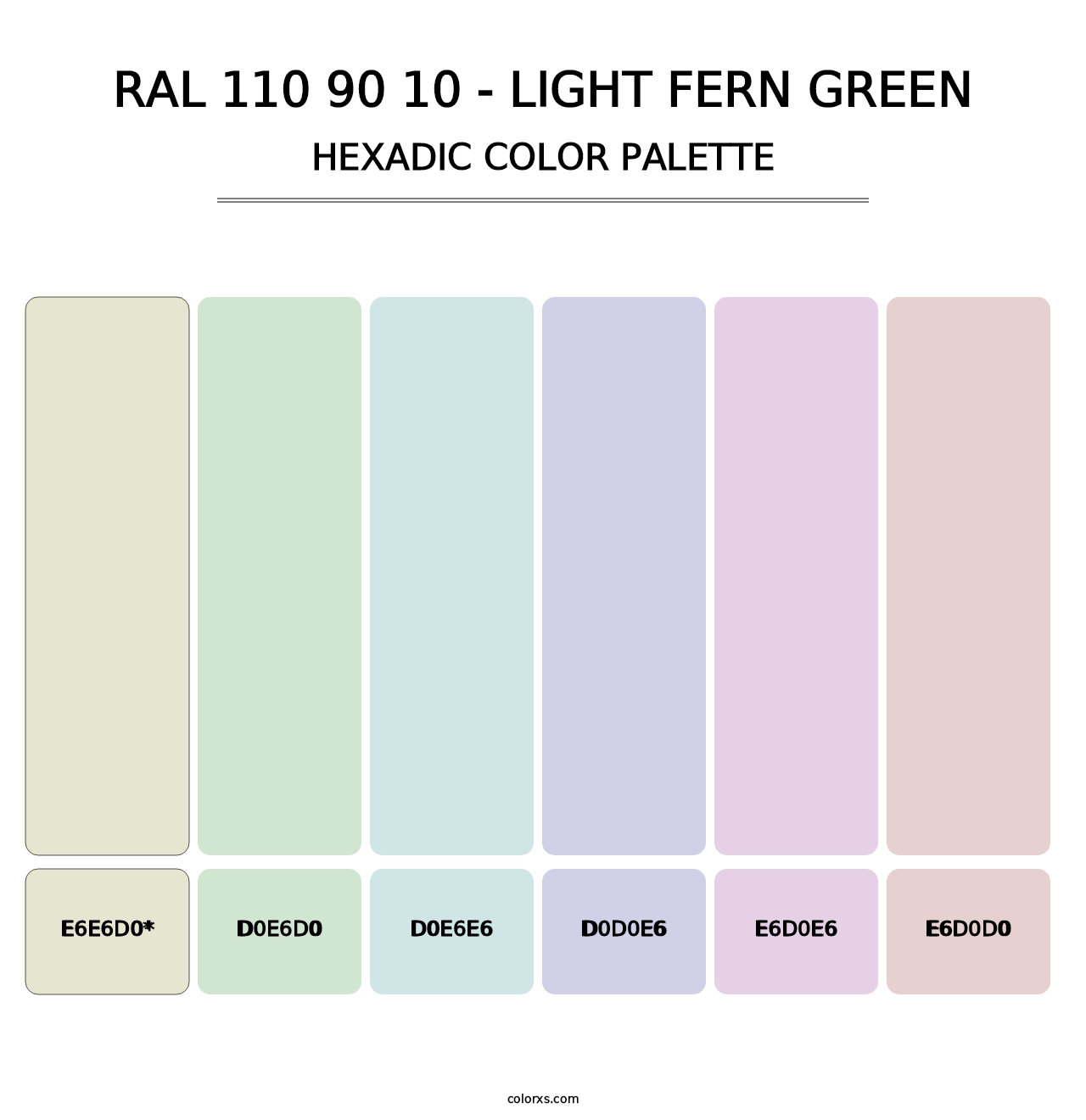 RAL 110 90 10 - Light Fern Green - Hexadic Color Palette