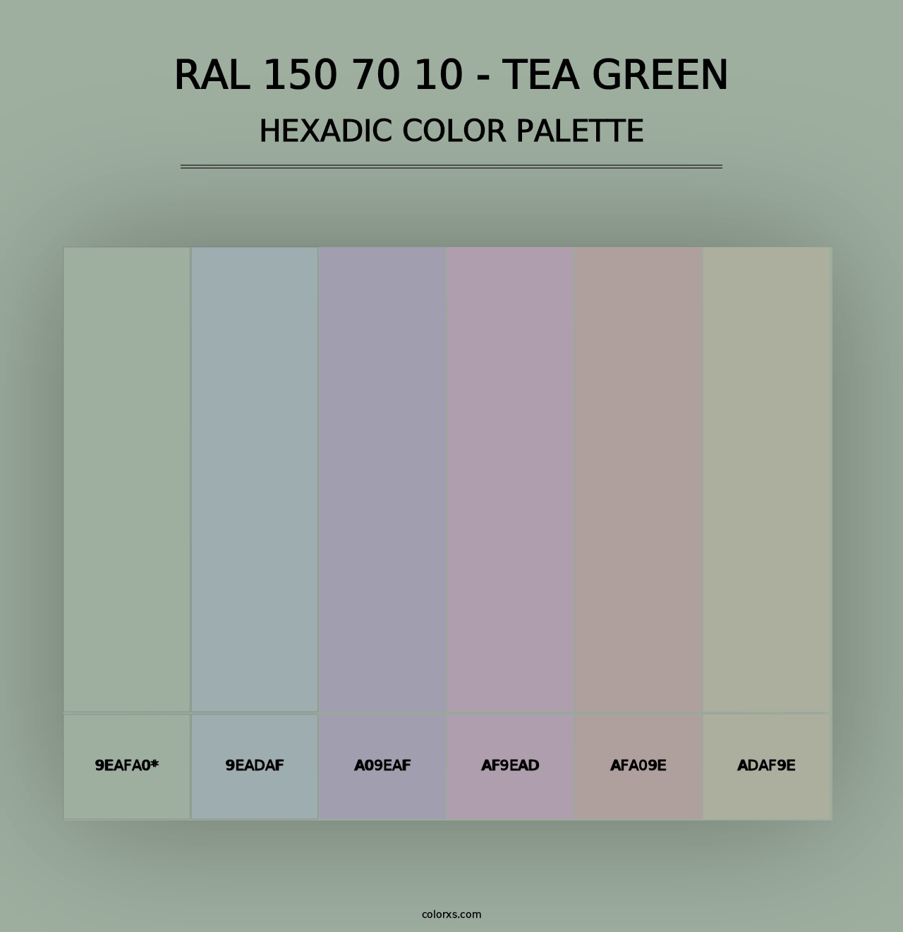 RAL 150 70 10 - Tea Green - Hexadic Color Palette