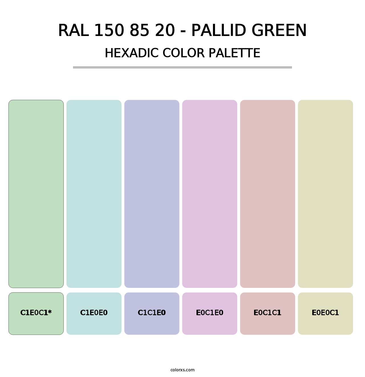 RAL 150 85 20 - Pallid Green - Hexadic Color Palette