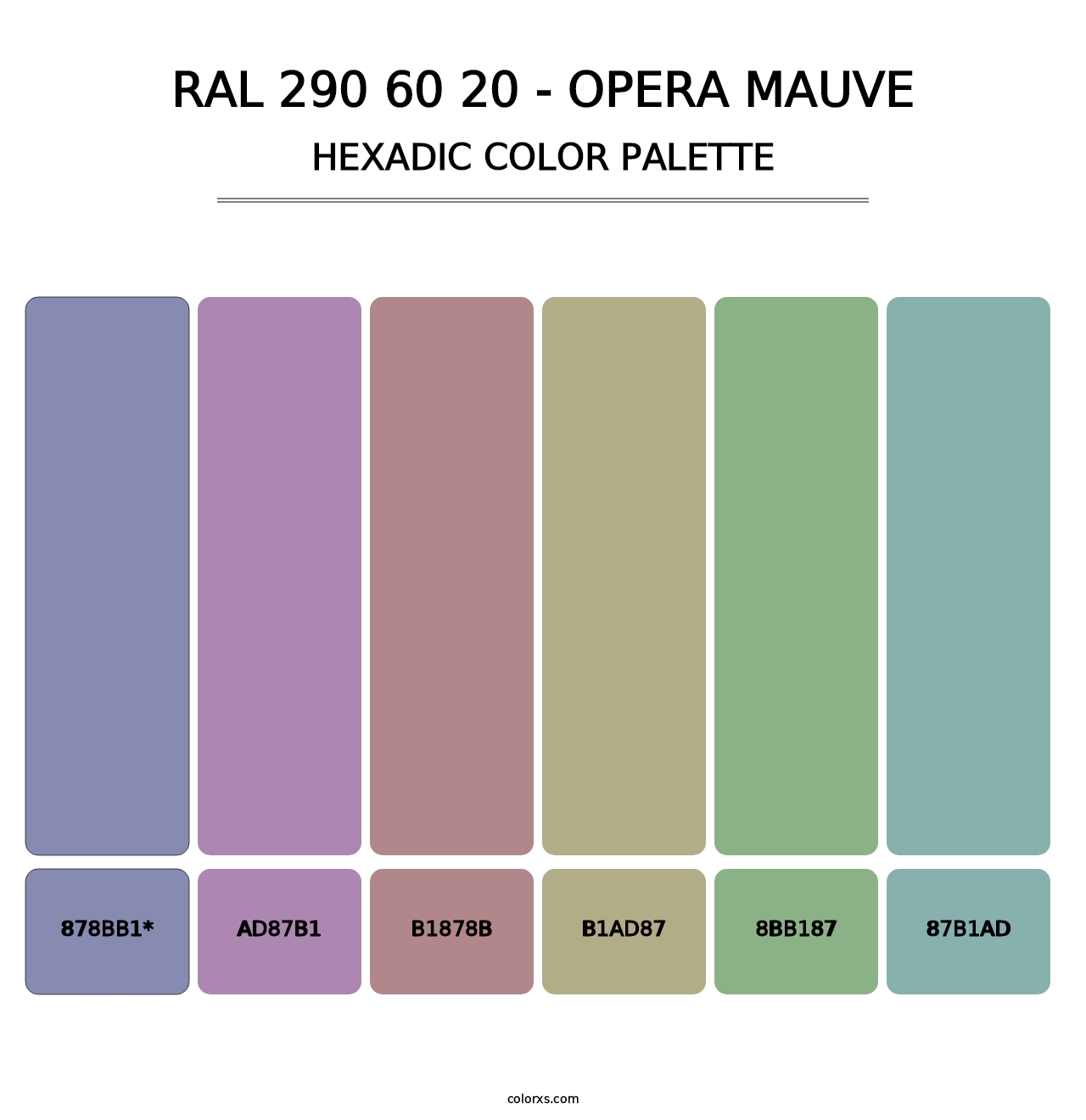 RAL 290 60 20 - Opera Mauve - Hexadic Color Palette