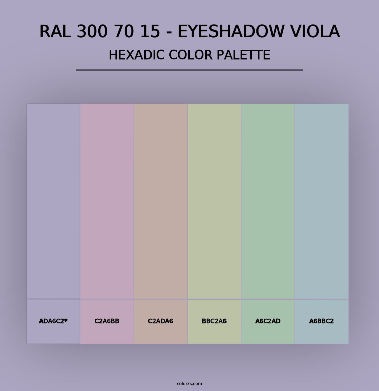 RAL 300 70 15 - Eyeshadow Viola - Hexadic Color Palette