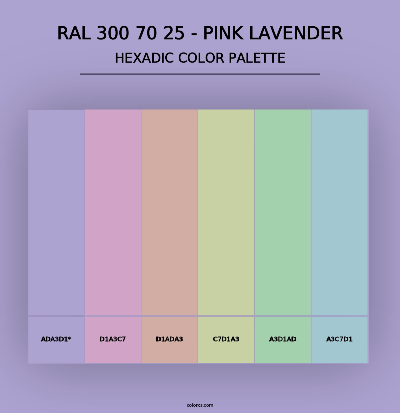 RAL 300 70 25 - Pink Lavender - Hexadic Color Palette