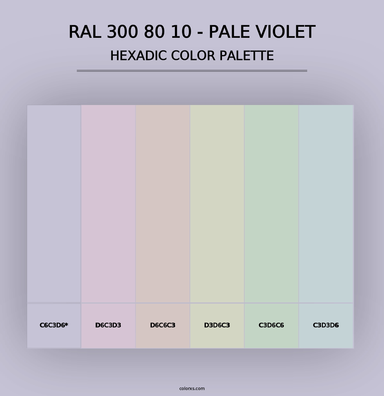 RAL 300 80 10 - Pale Violet - Hexadic Color Palette