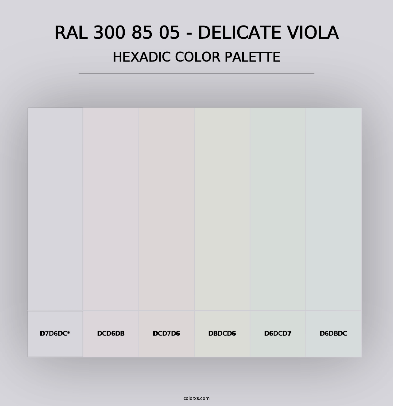 RAL 300 85 05 - Delicate Viola - Hexadic Color Palette