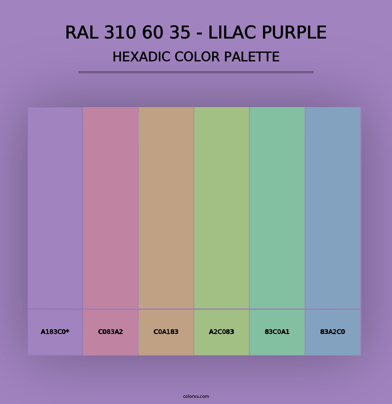 RAL 310 60 35 - Lilac Purple - Hexadic Color Palette