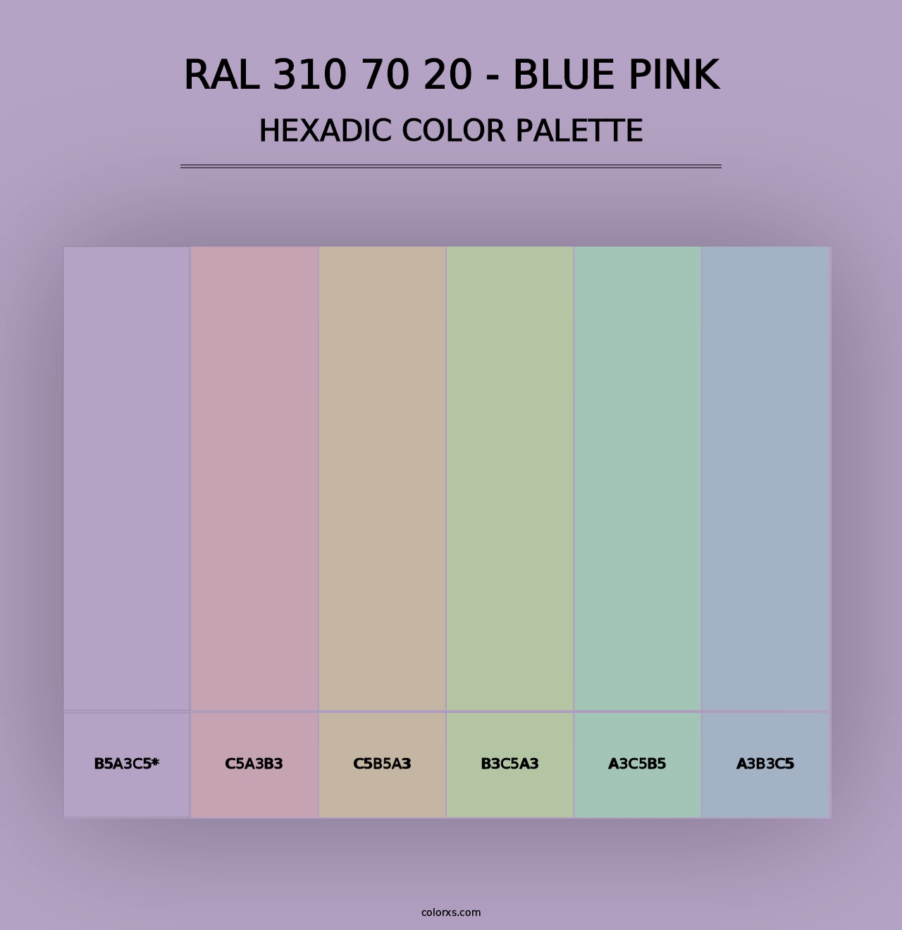 RAL 310 70 20 - Blue Pink - Hexadic Color Palette