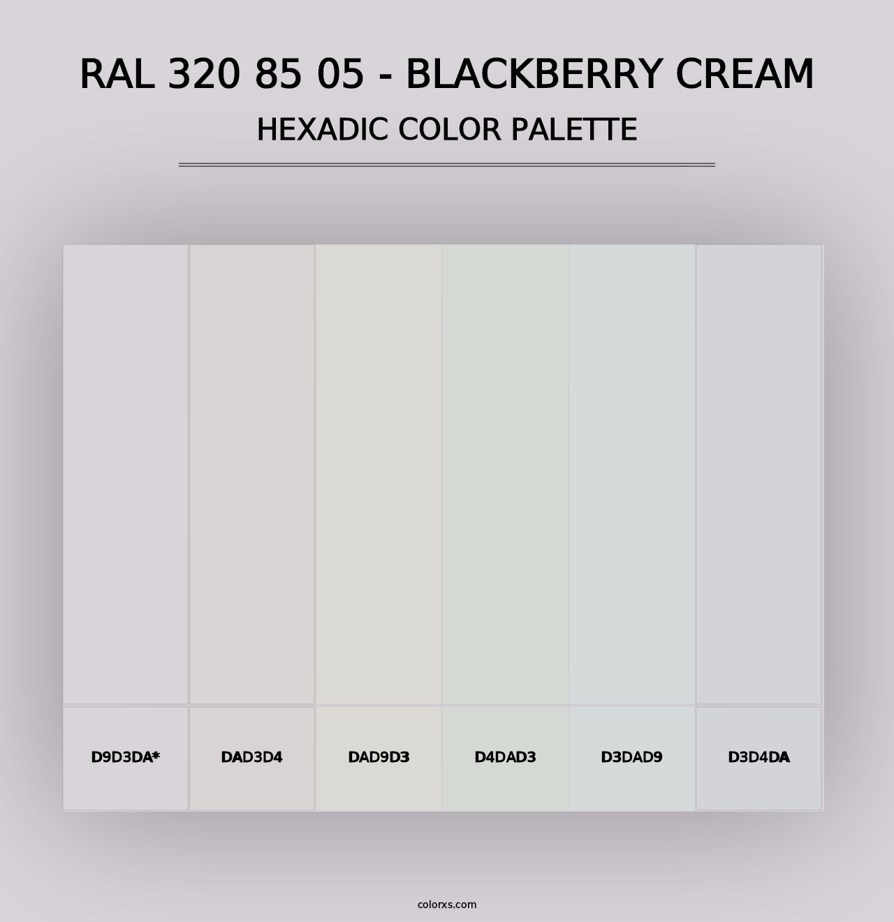 RAL 320 85 05 - Blackberry Cream - Hexadic Color Palette