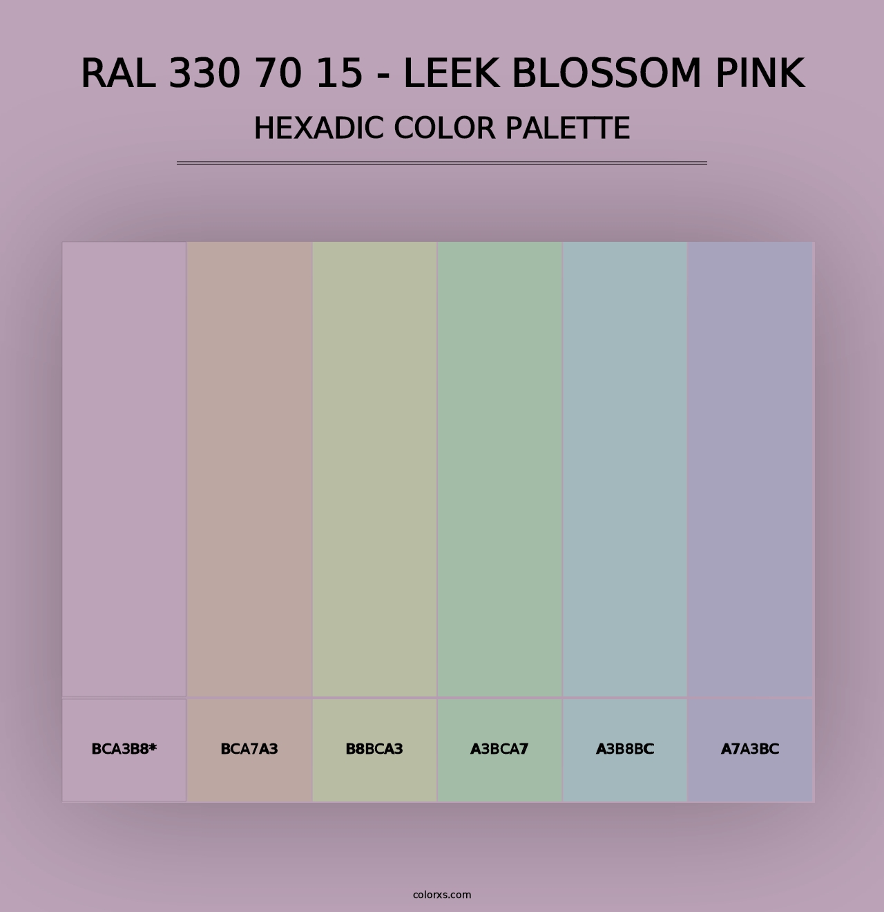 RAL 330 70 15 - Leek Blossom Pink - Hexadic Color Palette