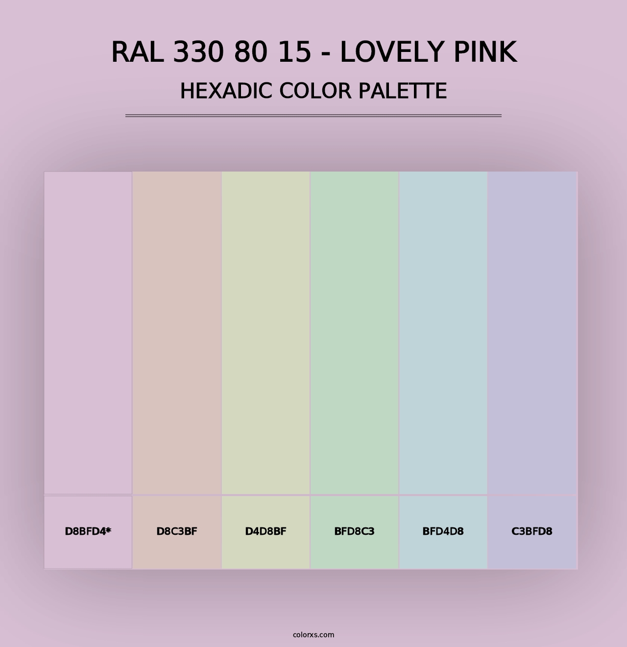 RAL 330 80 15 - Lovely Pink - Hexadic Color Palette