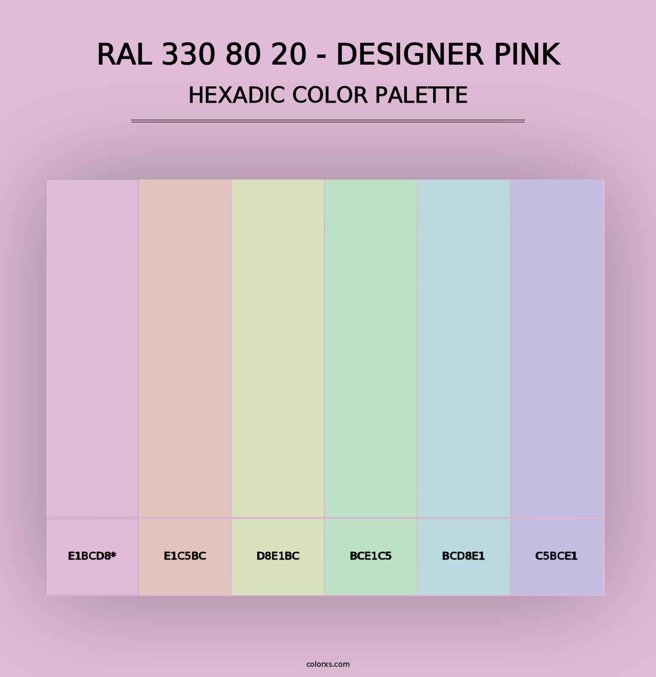 RAL 330 80 20 - Designer Pink - Hexadic Color Palette