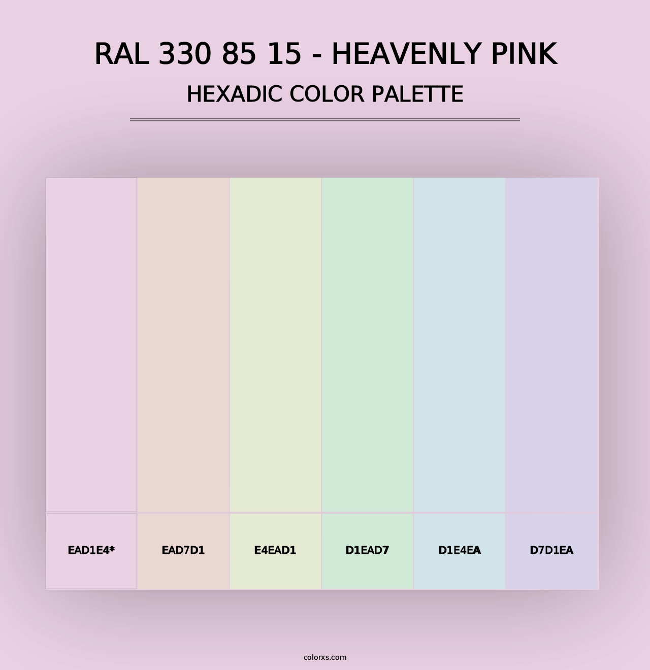 RAL 330 85 15 - Heavenly Pink - Hexadic Color Palette