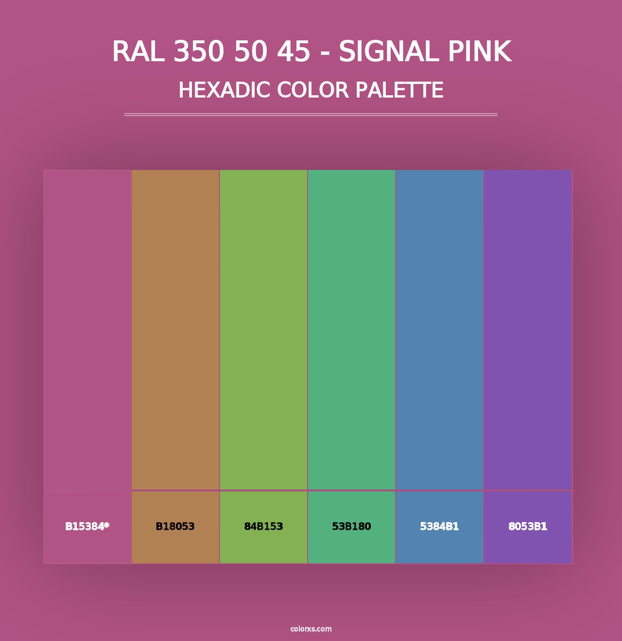 RAL 350 50 45 - Signal Pink - Hexadic Color Palette