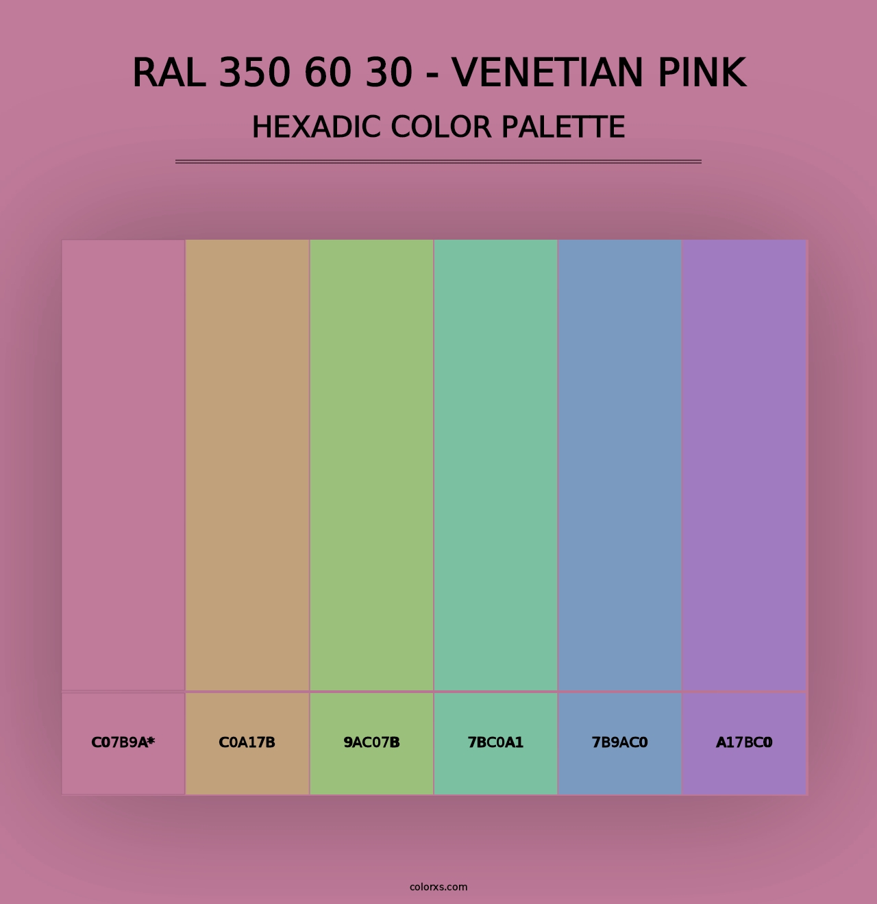 RAL 350 60 30 - Venetian Pink - Hexadic Color Palette