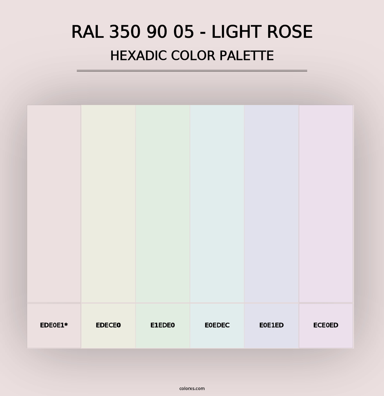 RAL 350 90 05 - Light Rose - Hexadic Color Palette