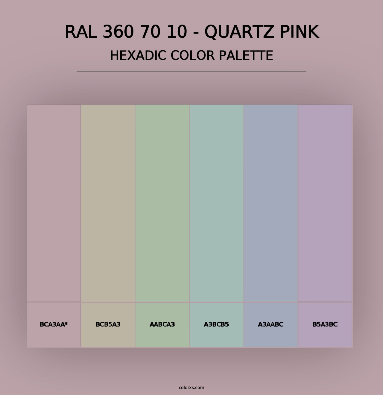 RAL 360 70 10 - Quartz Pink - Hexadic Color Palette