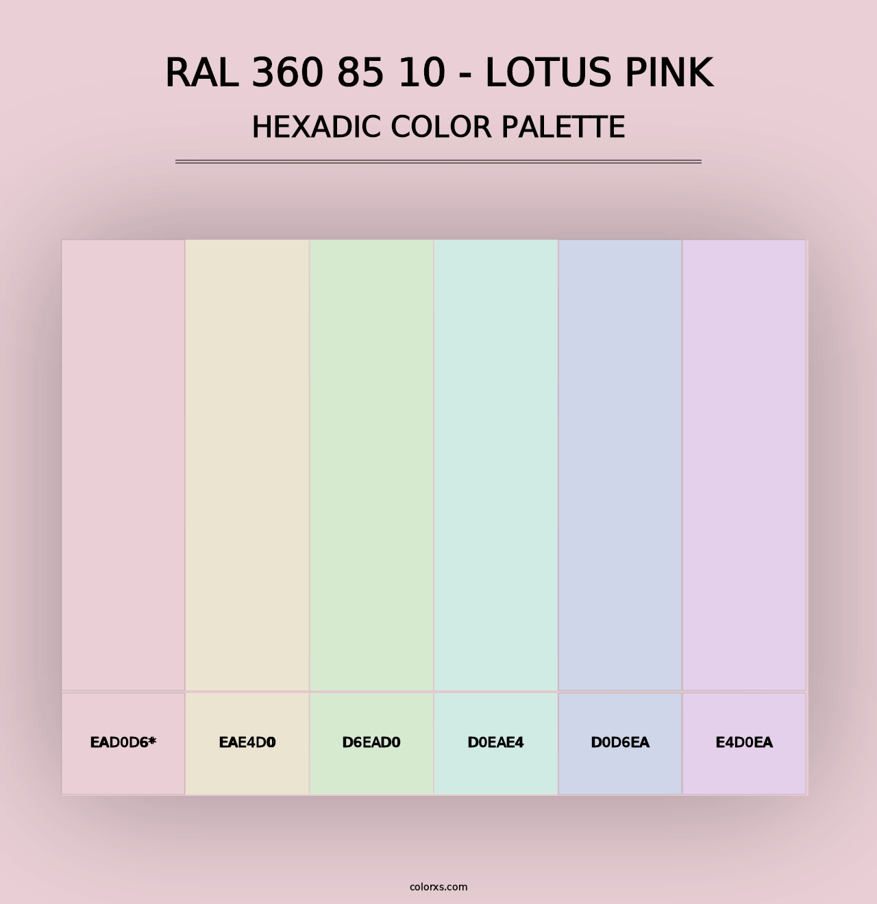 RAL 360 85 10 - Lotus Pink - Hexadic Color Palette