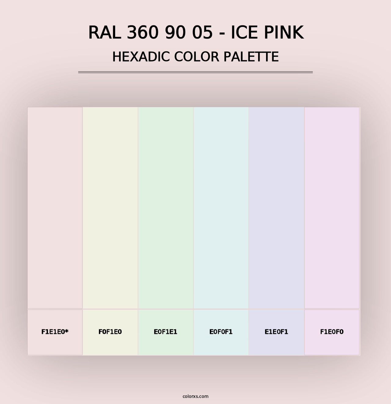 RAL 360 90 05 - Ice Pink - Hexadic Color Palette