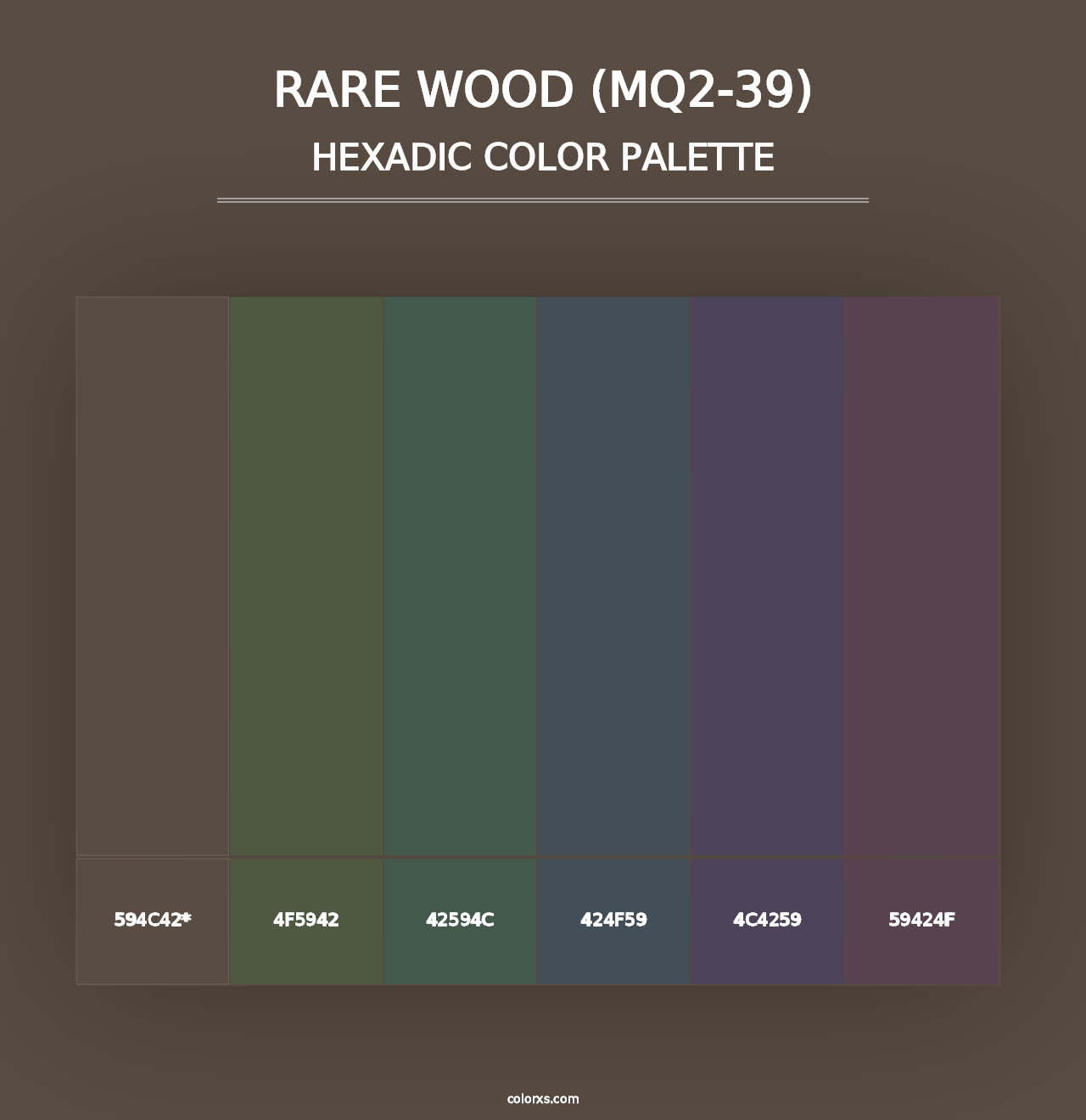 Rare Wood (MQ2-39) - Hexadic Color Palette