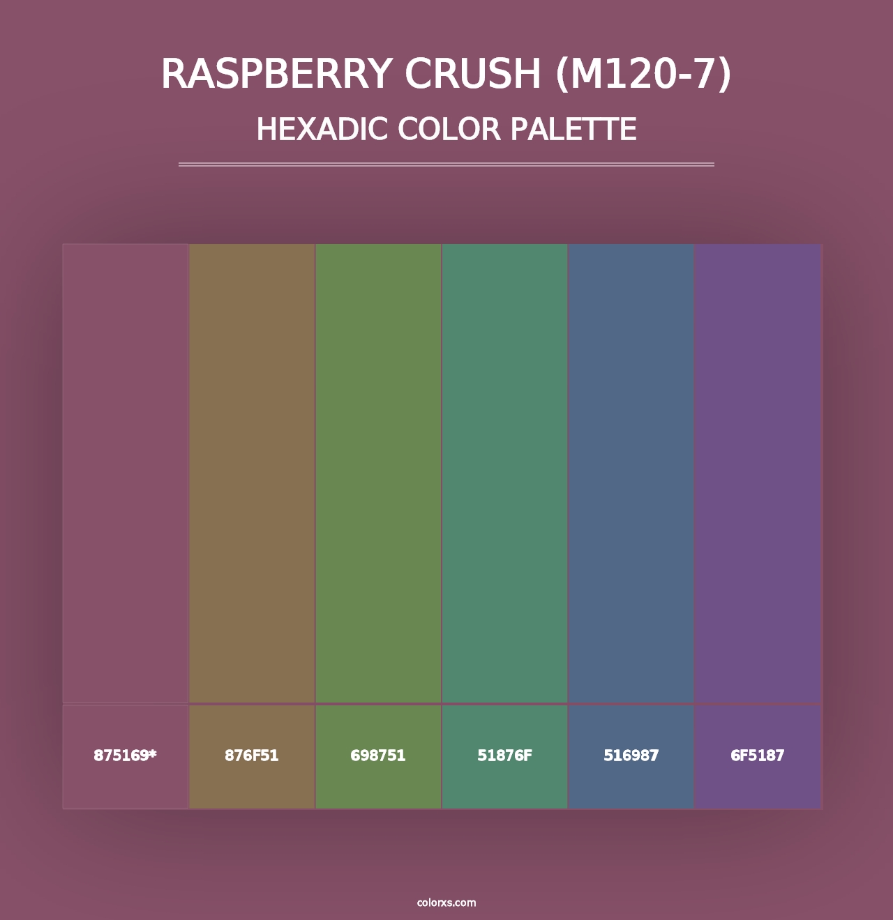 Raspberry Crush (M120-7) - Hexadic Color Palette