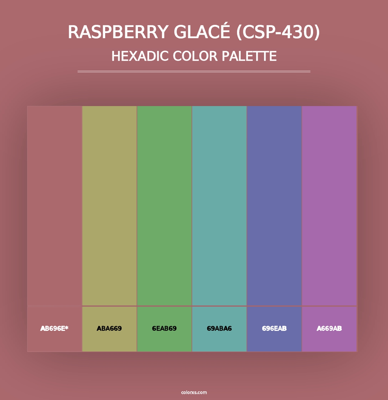 Raspberry Glacé (CSP-430) - Hexadic Color Palette