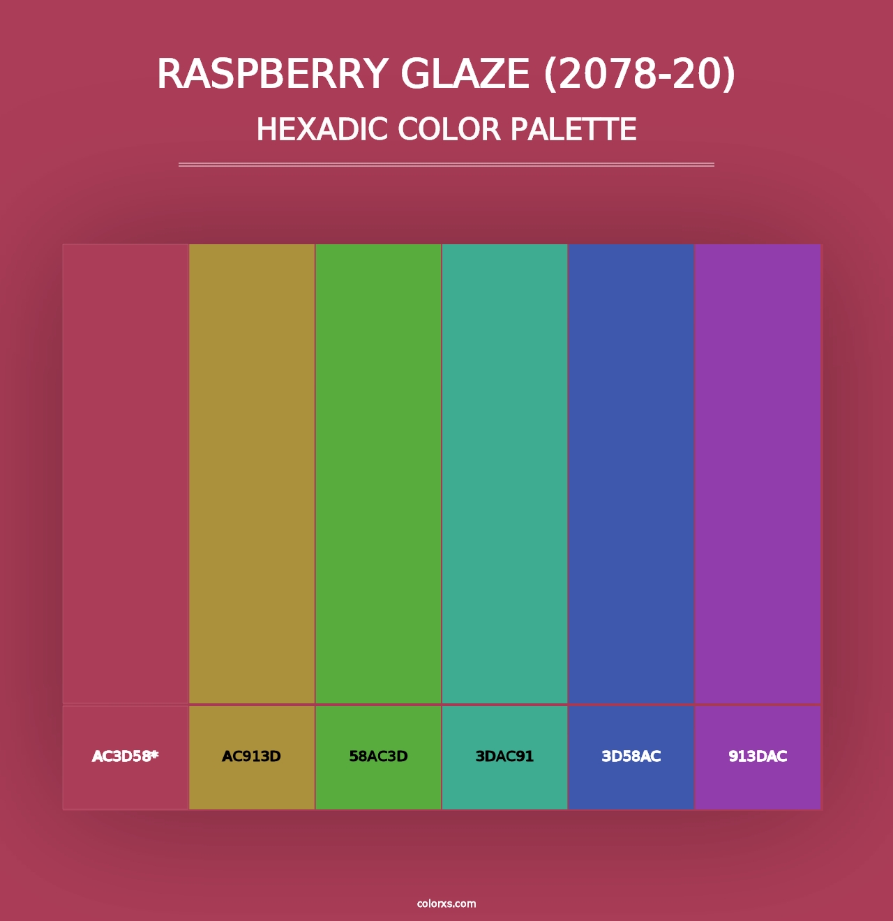 Raspberry Glaze (2078-20) - Hexadic Color Palette