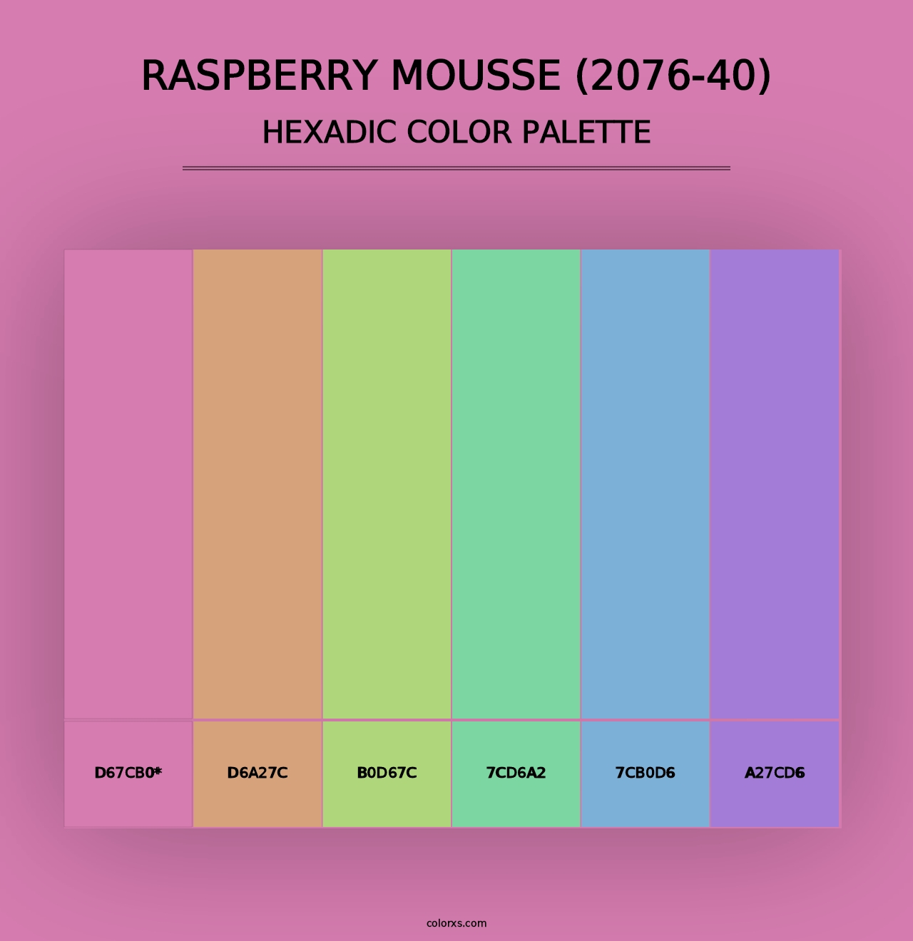 Raspberry Mousse (2076-40) - Hexadic Color Palette