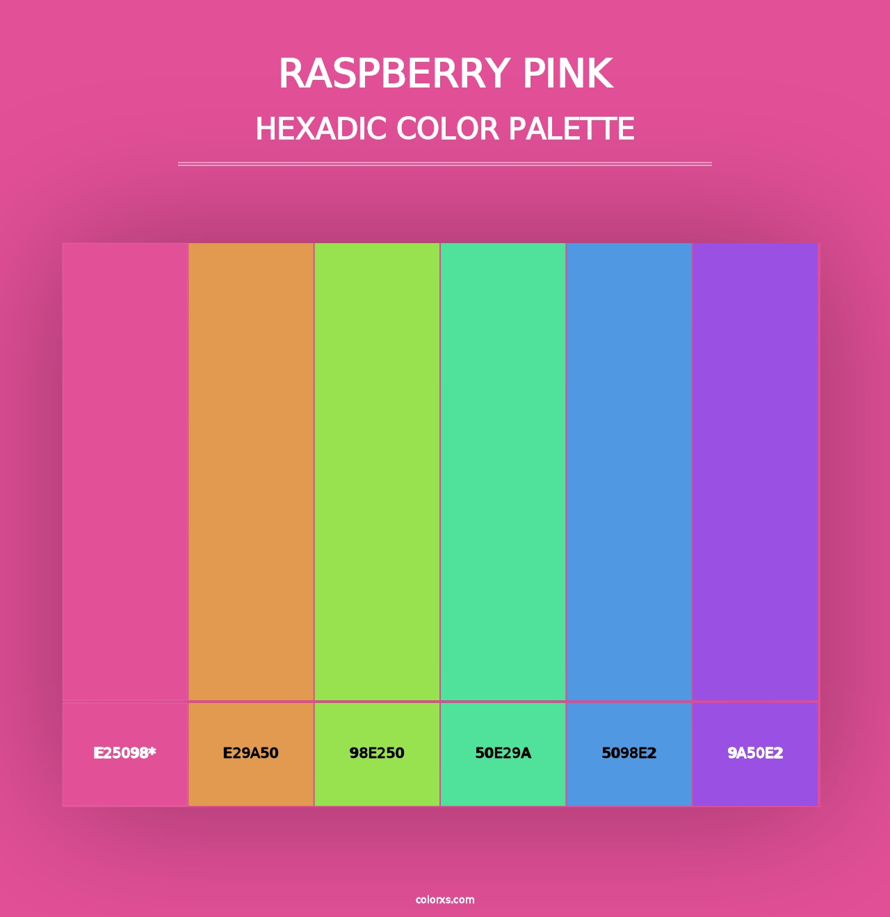 Raspberry Pink - Hexadic Color Palette