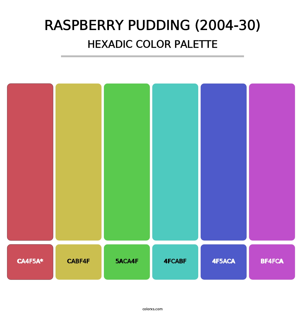 Raspberry Pudding (2004-30) - Hexadic Color Palette