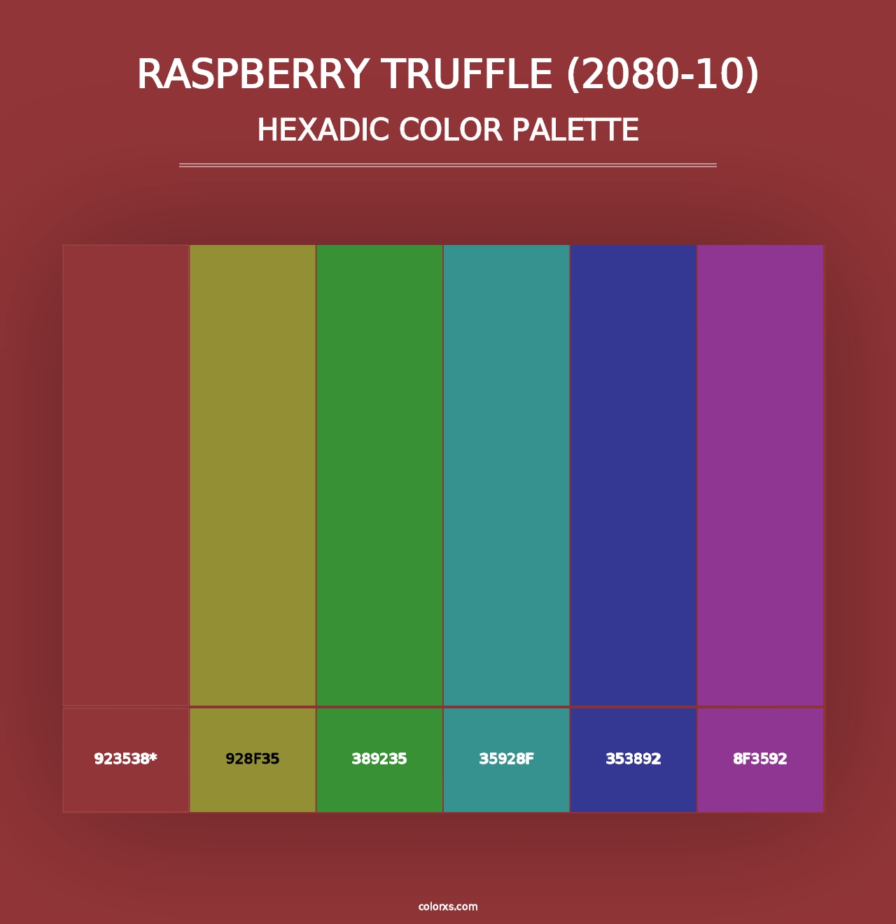 Raspberry Truffle (2080-10) - Hexadic Color Palette