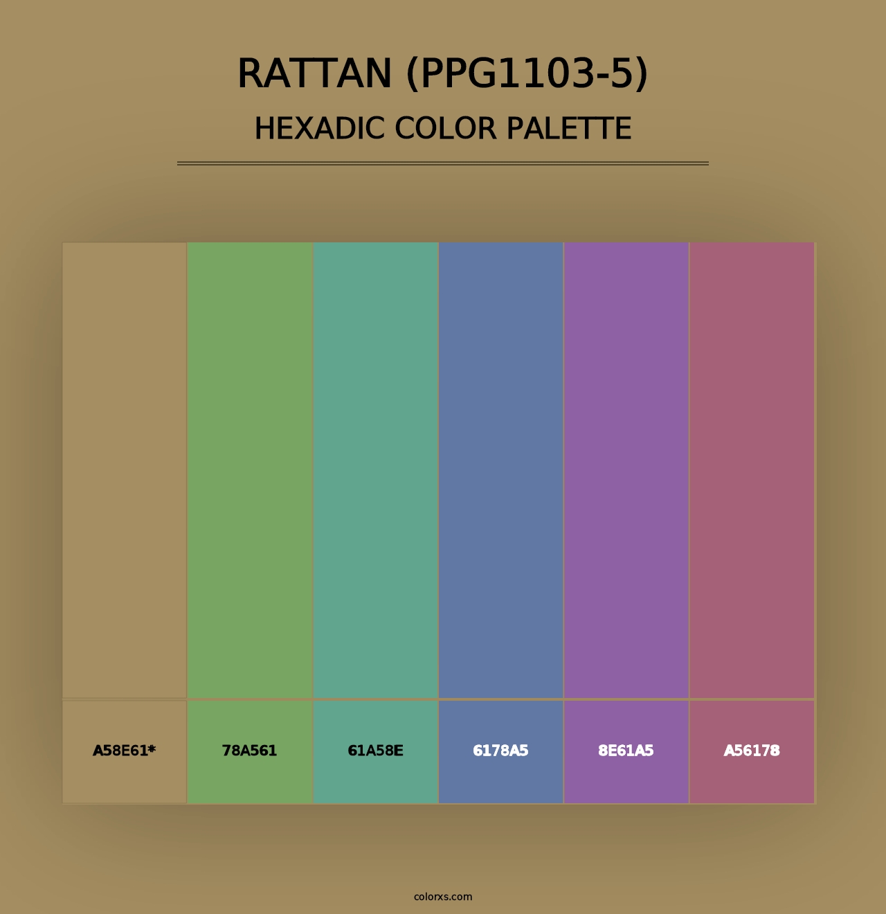 Rattan (PPG1103-5) - Hexadic Color Palette