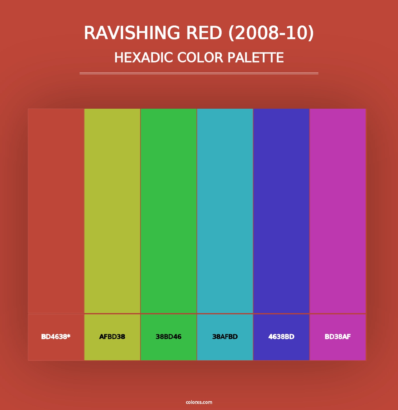 Ravishing Red (2008-10) - Hexadic Color Palette