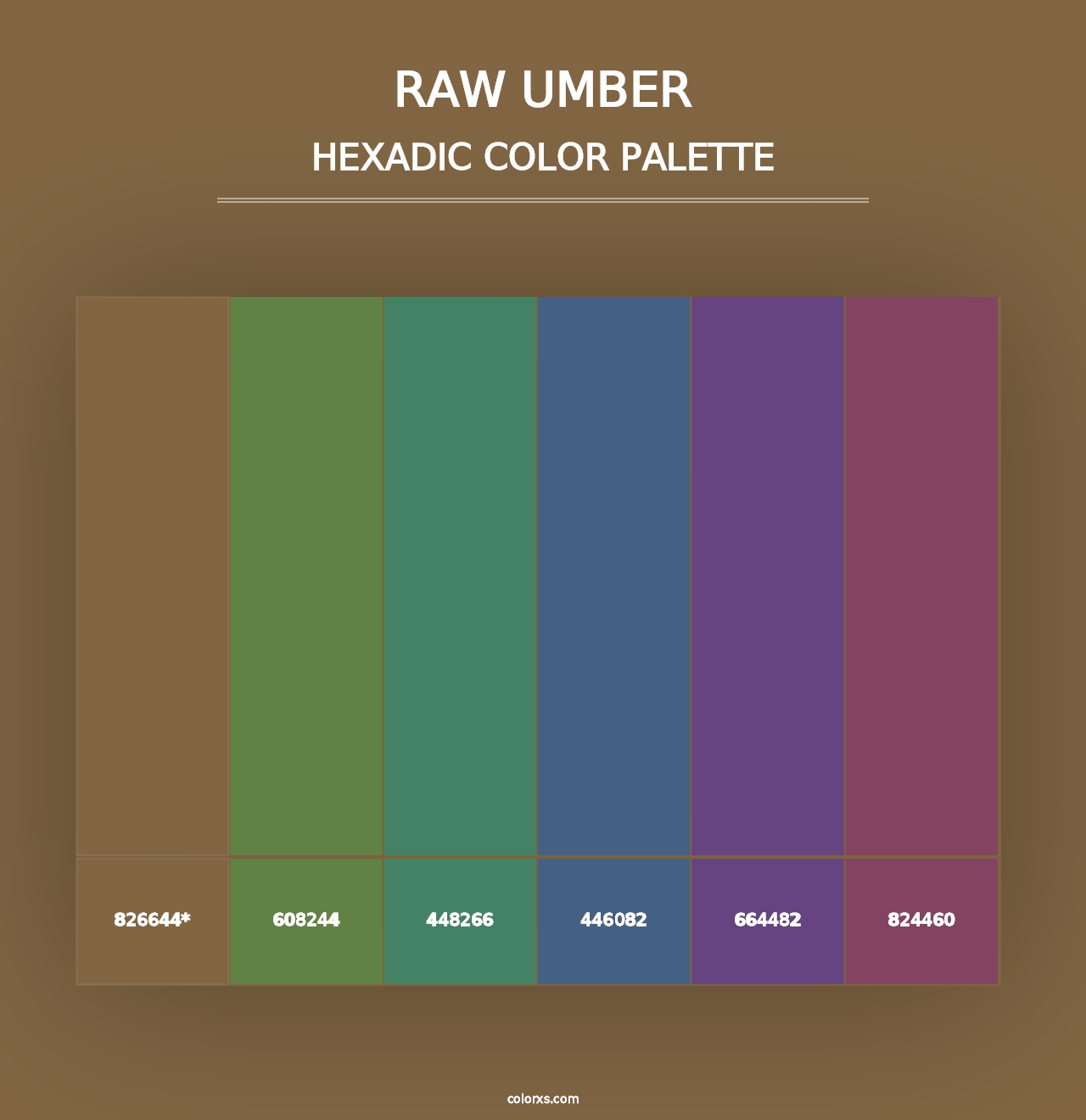 Raw Umber - Hexadic Color Palette